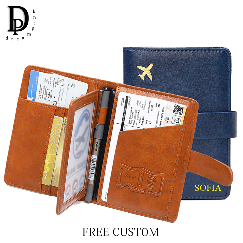 Men'S Accessories Wallet - Özel Harfler Seyahat Pasaport Cüzdan Moda