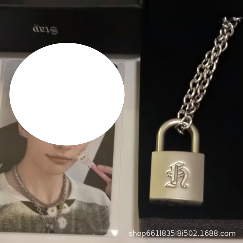 Mens Accessories Style - Ashionable Yaratıcı Metal Kilit Kolye Huang