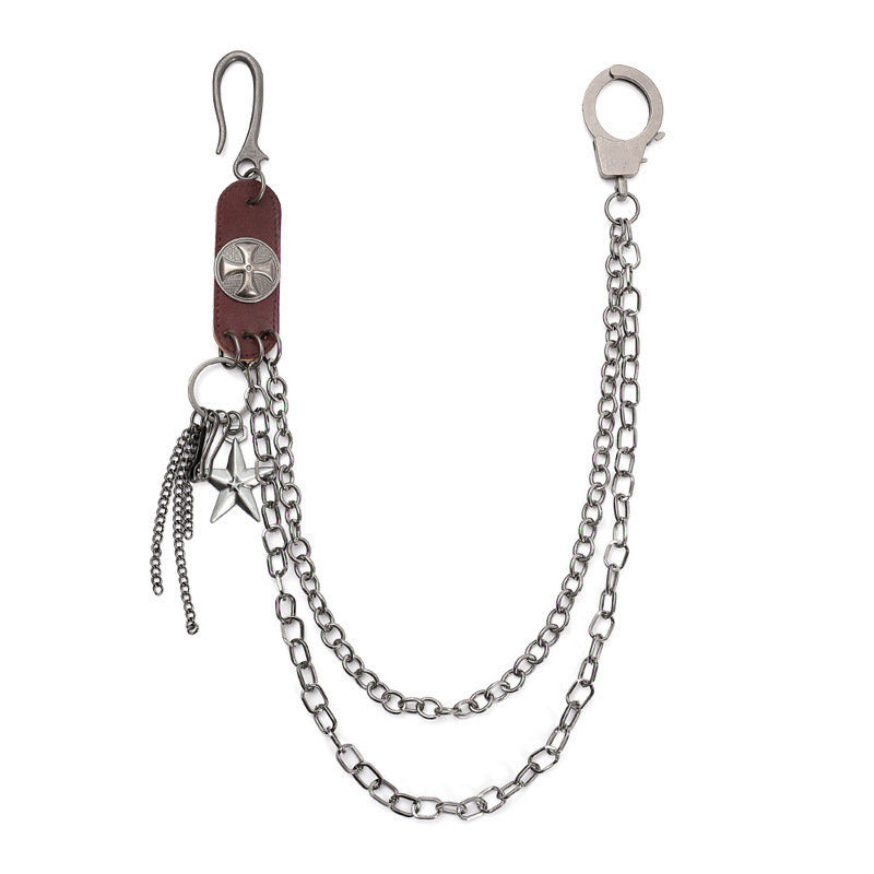 Men Accessories Pk - Punk Street inek derisi anahtarlıklar zincir