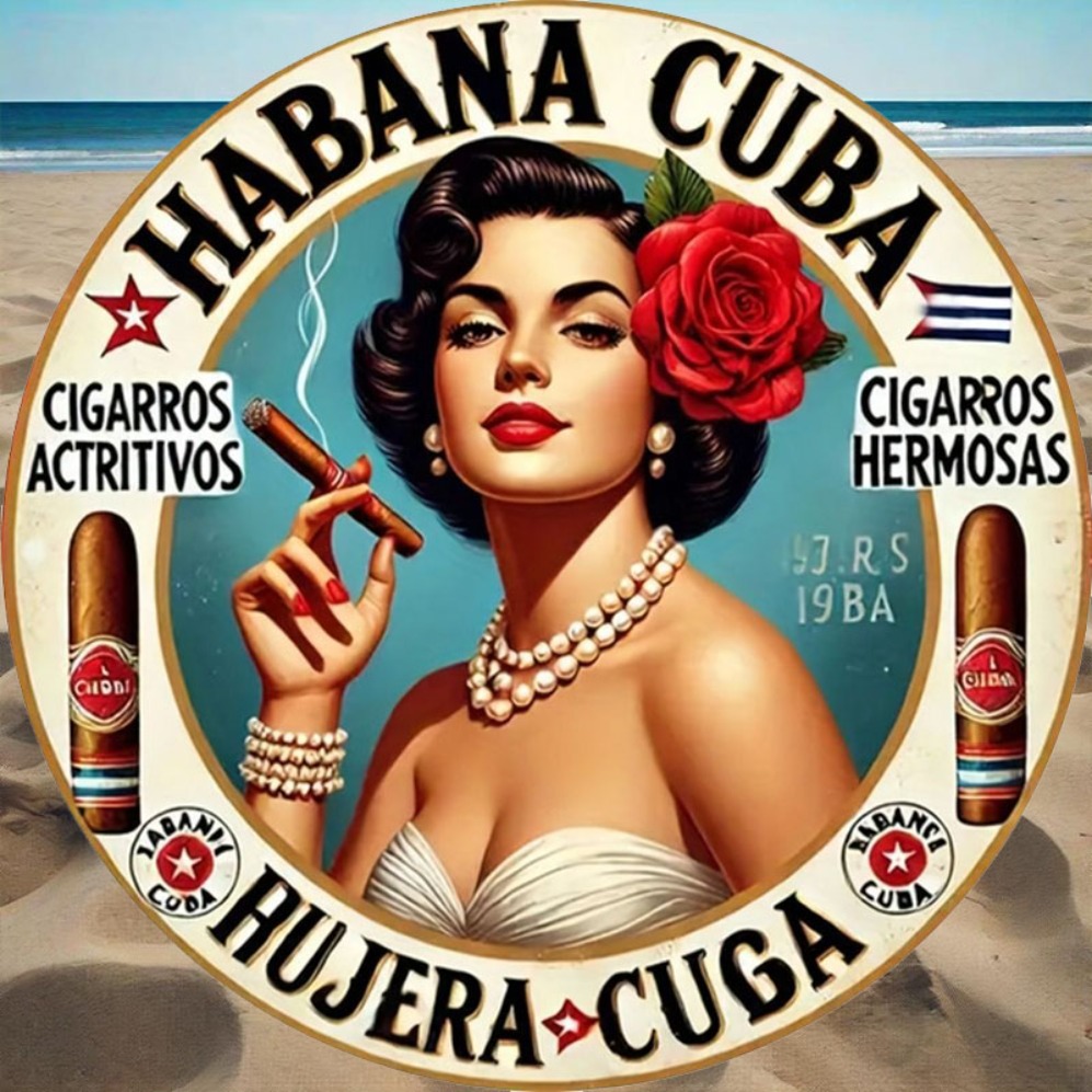 Mens Accessories Style - Vintage Havana Tarzı Puro Kızı Yuvarlak