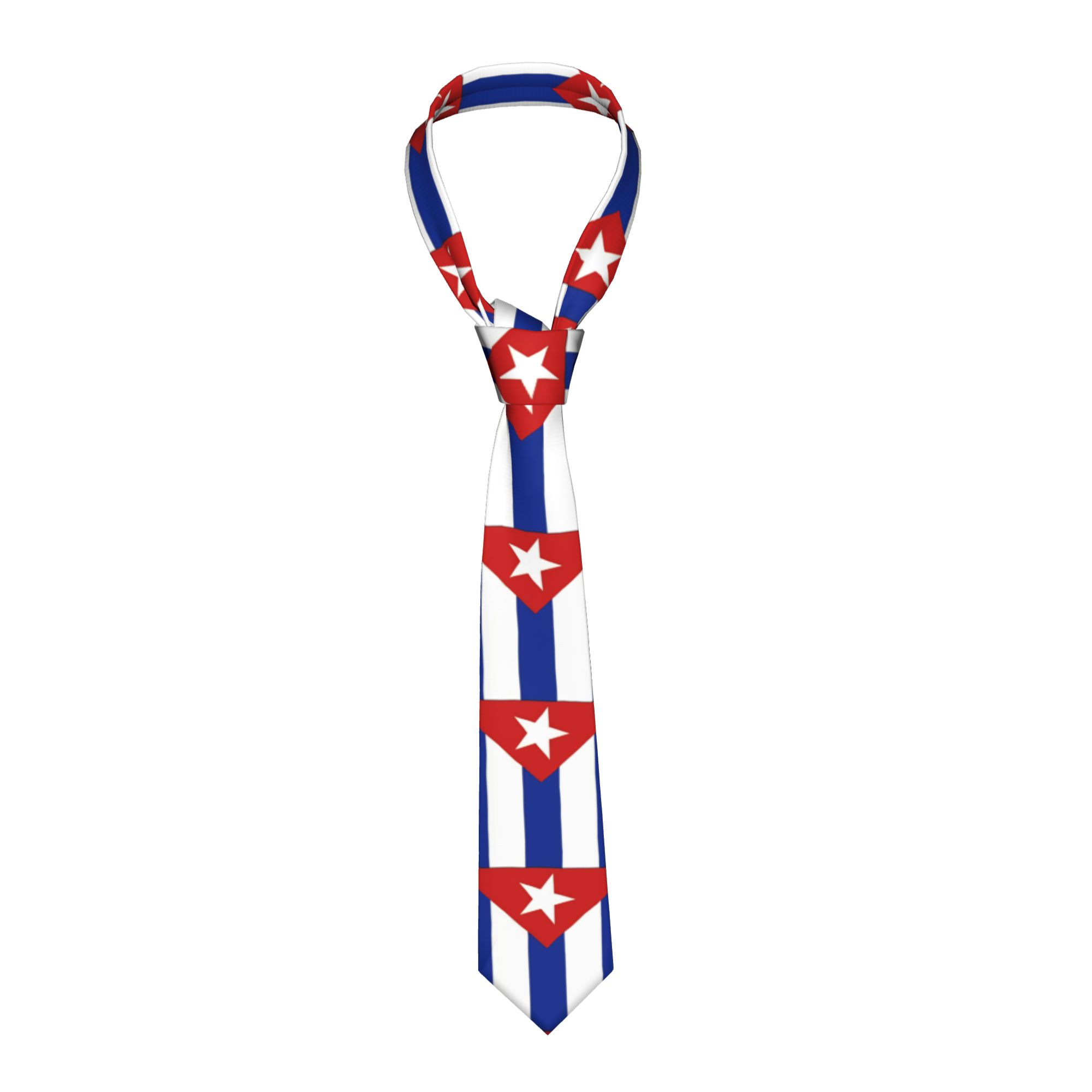Men Accessories For Neck - Küba Ulusal Bayrağı Cesur Tasarım Kravat