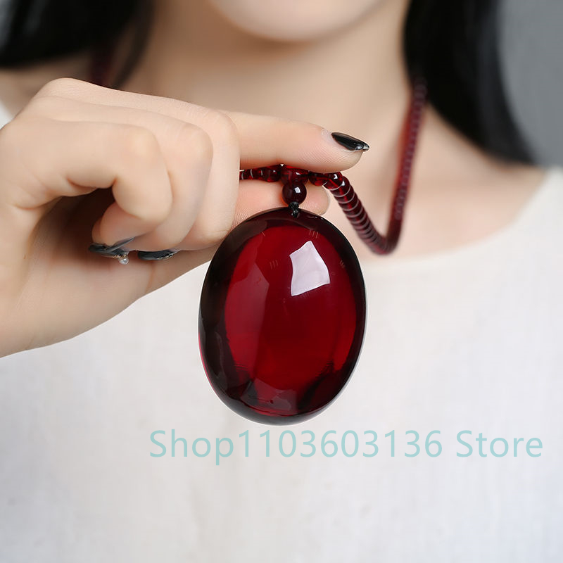Men'S Accessories Drop Shipping - Doğal bordo Amber balmumu kolye kolye