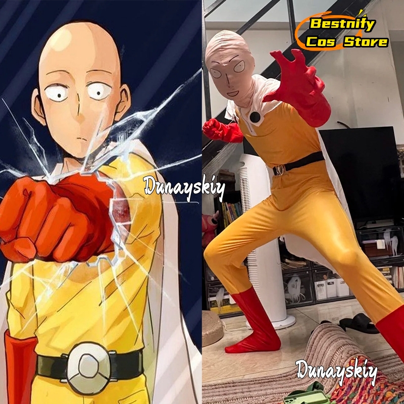 Men'S Accessories Japan - Saitama MAN Cosplay Tulum Kostümü {Bestnify