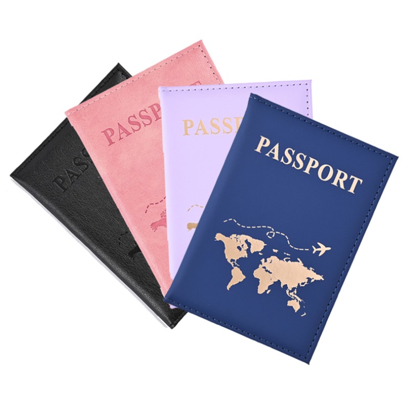 Men'S Accessories Wallet - Moda Pasaport Tutucu Mektup Baskı ile