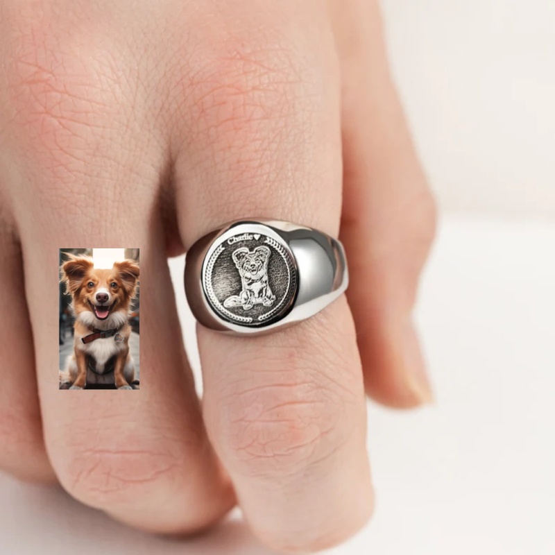 Özel Gravür Fotoğraf Signet Yü - Men Accessories Photos incelemesi ve fiyatı