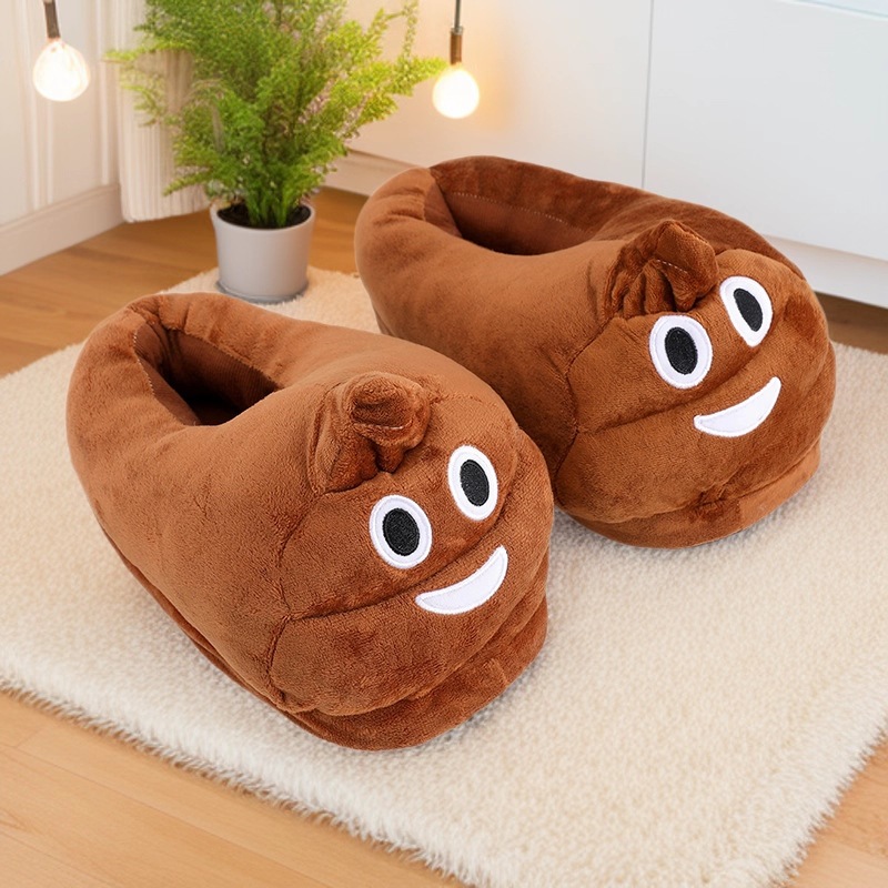 Komik Kaka Emoji Peluş Terlikl - Men'S Accessories Rack incelemesi ve fiyatı