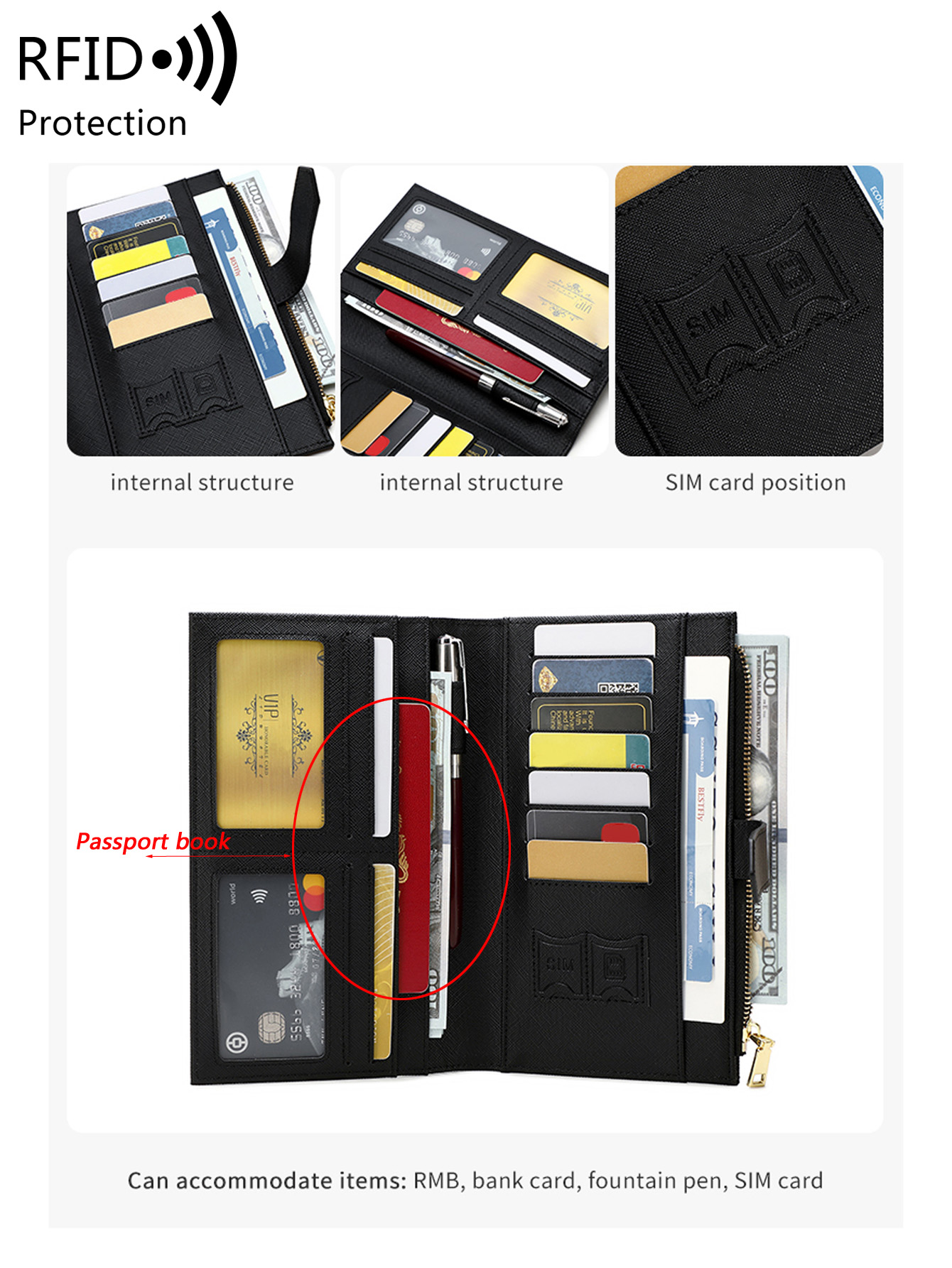Şık PU Deri Uçak Desenli RFID  - Men'S Accessories Wallet incelemesi ve fiyatı