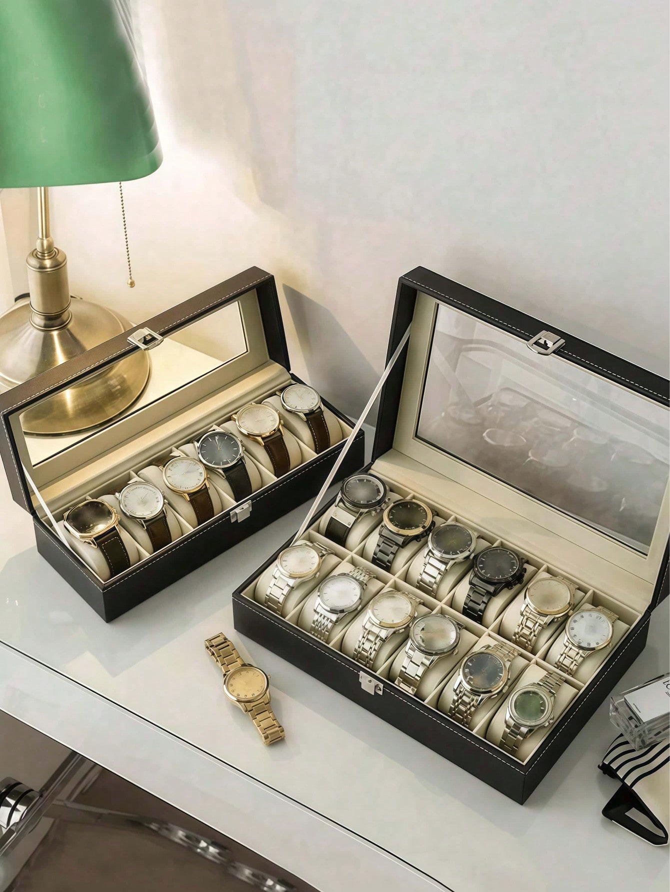 Kilitli Deri Saat Kutusu, Büyü - Men'S Accessories Rack incelemesi ve fiyatı