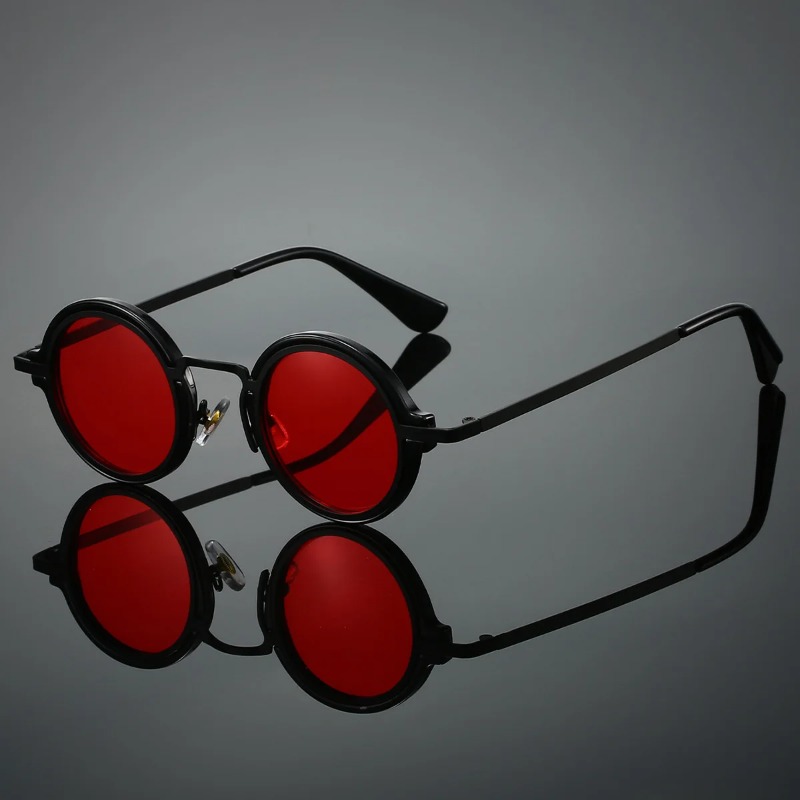 Yeni Retro Metal Yuvarlak Çerç - Quality Men'S Accessories incelemesi ve fiyatı